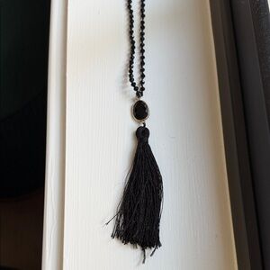 Chic Black Tassel Necklace